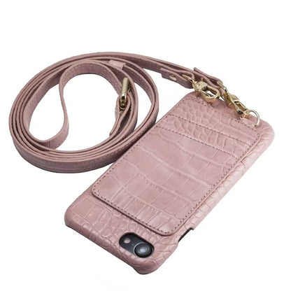 Crocodile Crossbody Wallet Phone Case for Customizable Device Models image 4
