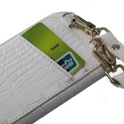 Crocodile Crossbody Wallet Phone Case for Customizable Device Models image 6