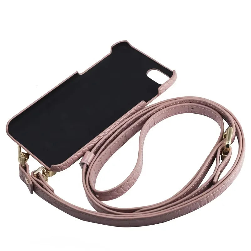 Crocodile Crossbody Wallet Phone Case for Customizable Device Models image 3