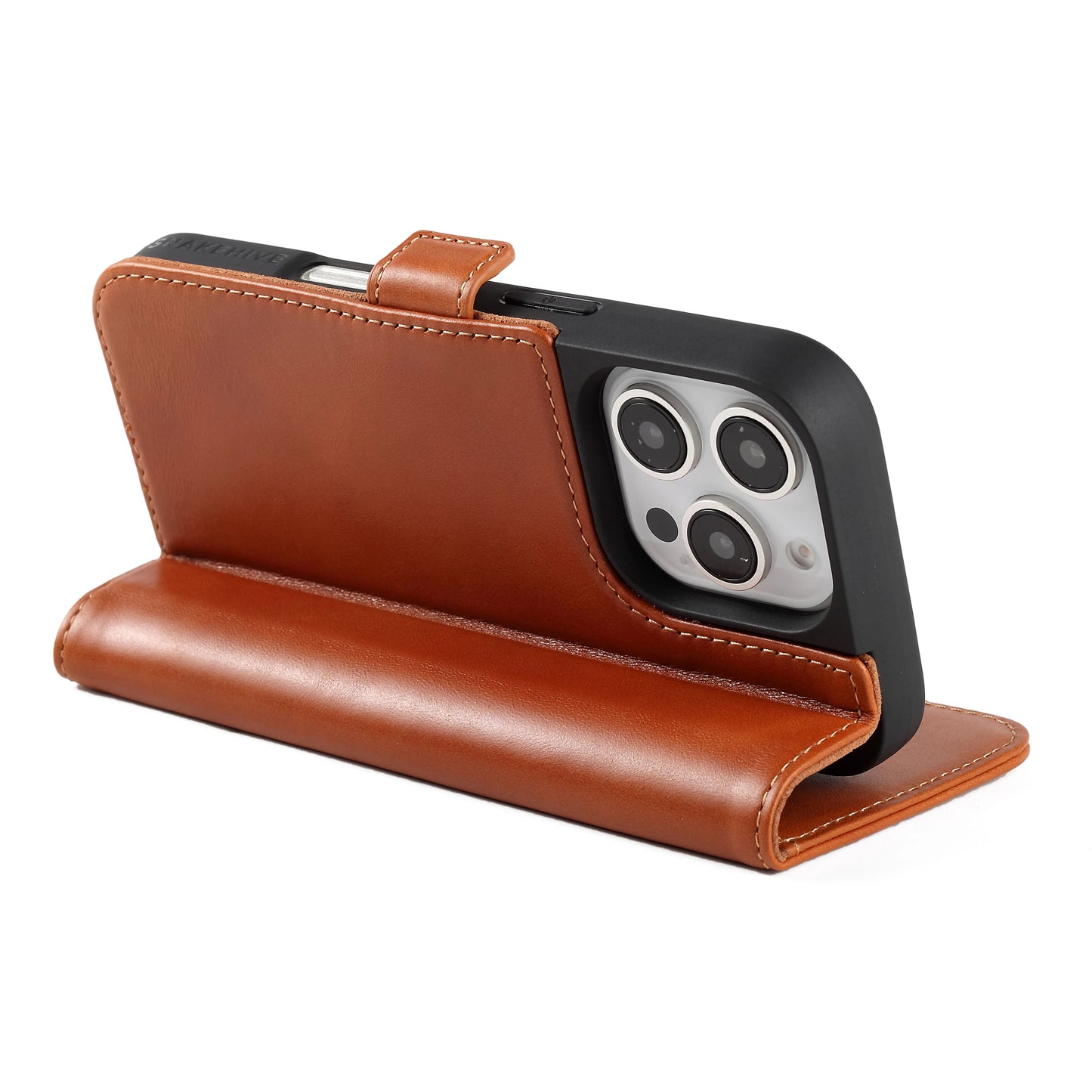 Genuine Leather Wallet Phone Case for iPhone 16 Series image 2