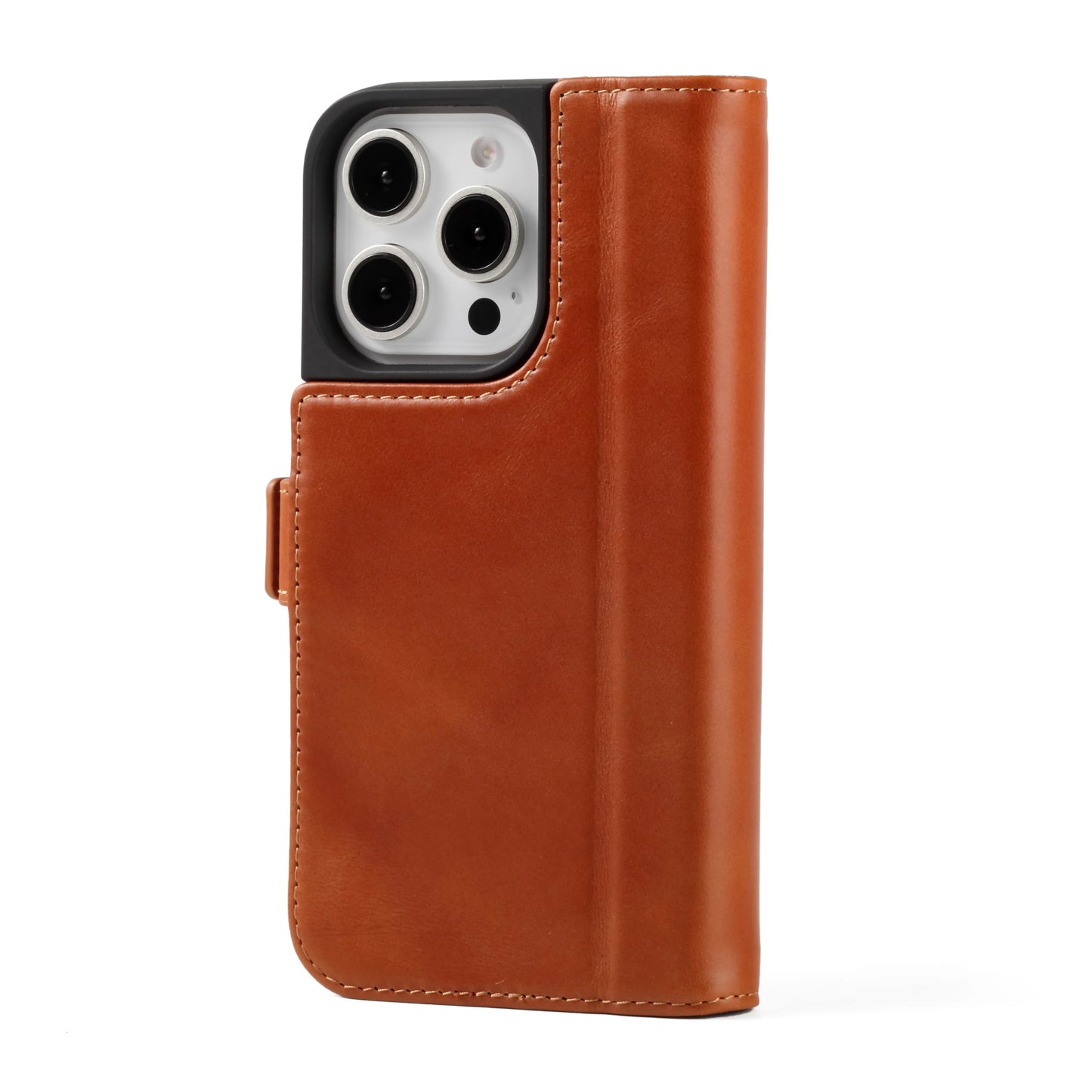 Genuine Leather Wallet Phone Case for iPhone 16 Series image 1