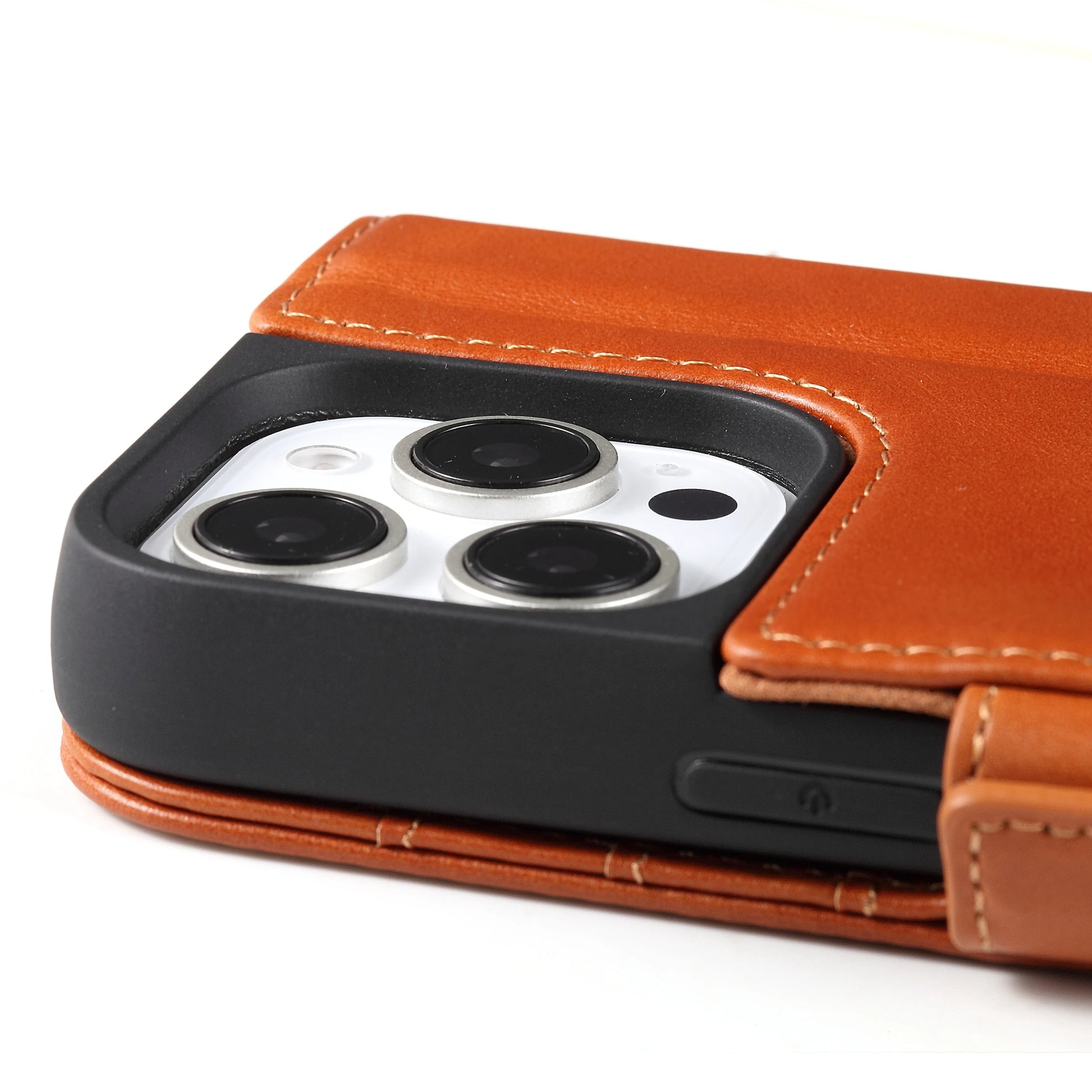 Genuine Leather Wallet Phone Case for iPhone 16 Series image 4