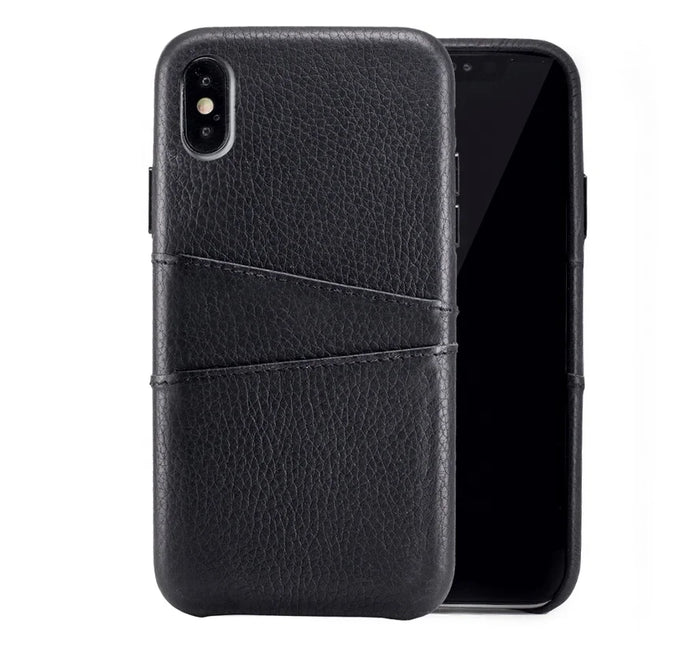 Top-Grain Leather Slim Card Slots Wallet Phone Case for Custom Phone Models - image 1