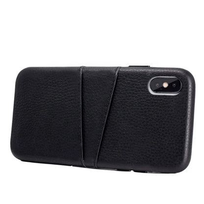 Top-Grain Leather Slim Wallet Phone Case for Customizable Device Models image 4