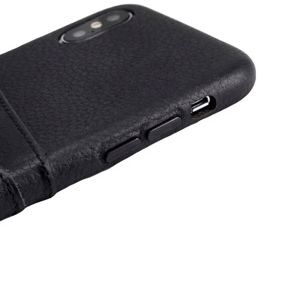 Top-Grain Leather Slim Wallet Phone Case for Customizable Device Models image 2