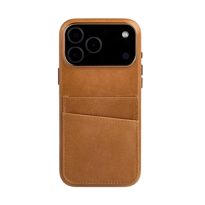 Genuine Leather Card Slots Wallet Phone Case for iPhone 17 Series - image 1