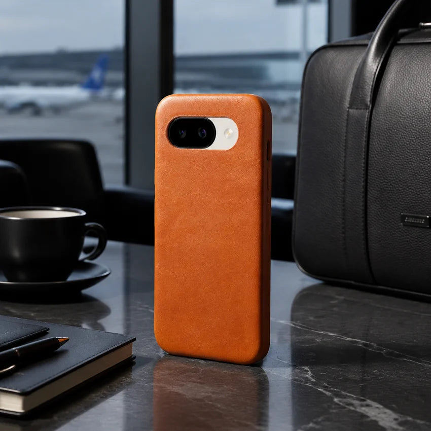 Genuine Leather Slim Full Wrap Phone Case for Google Pixel 10 Series - image 5