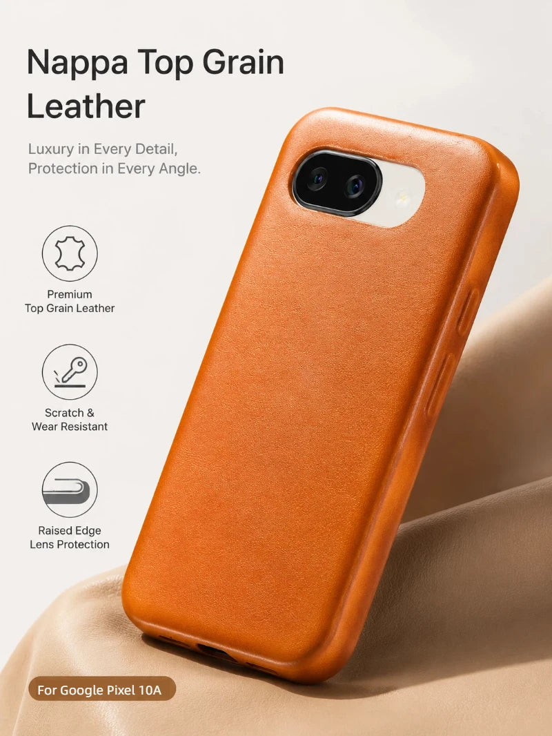 Genuine Leather Slim Full Wrap Phone Case for Google Pixel 10 Series - image 2
