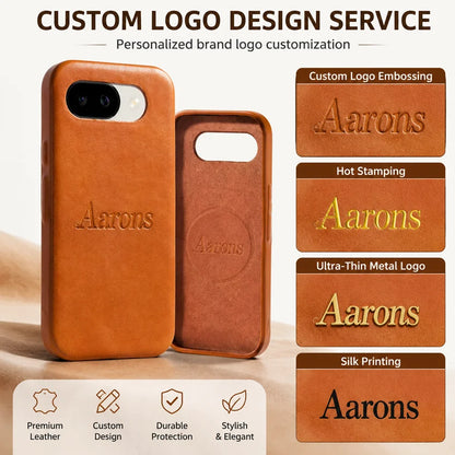Genuine Leather Slim Full Wrap Phone Case for Google Pixel 10 Series - image 1
