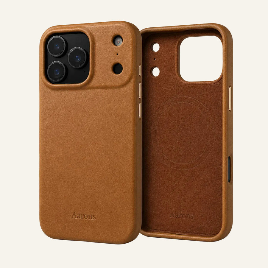 Genuine Leather RFID-Blocking Slim Phone Case for Custom iPhone Models - image 1