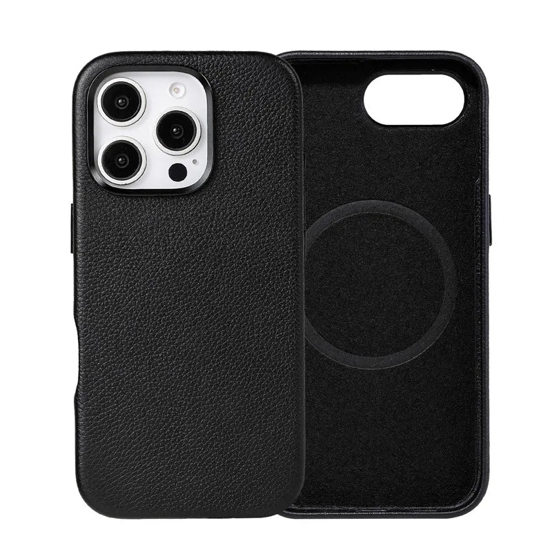 Litchi Grain Slim Phone Case for iPhone 16 Series image 1