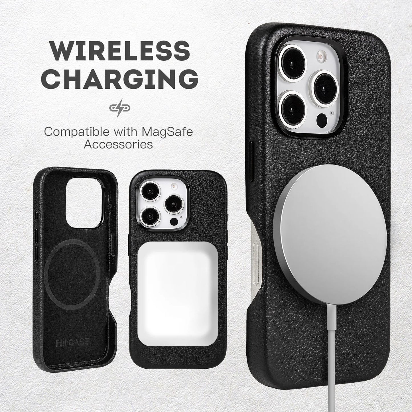 Litchi Grain Slim Phone Case for iPhone 16 Series image 2