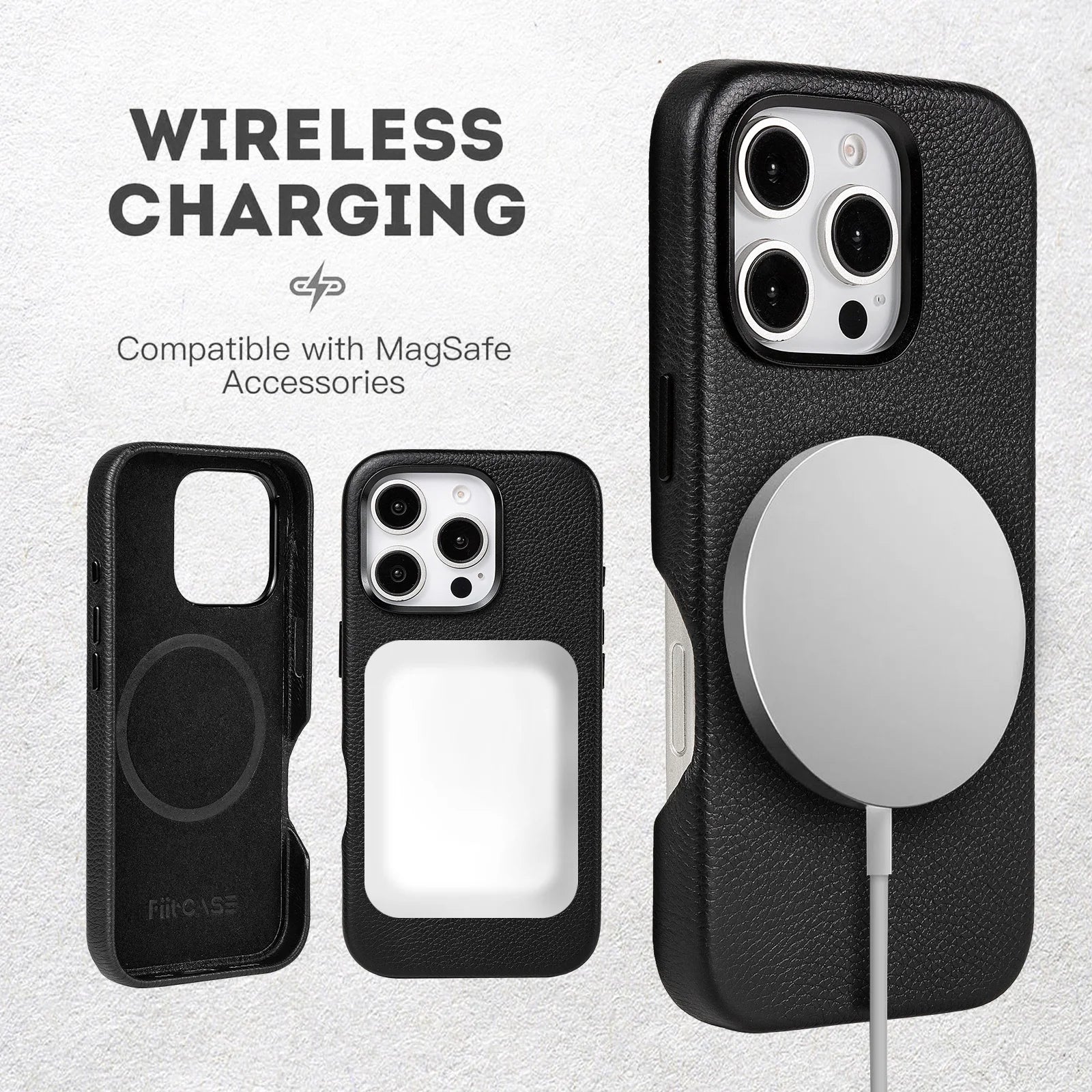 Litchi Grain Slim Phone Case for iPhone 16 Series image 2