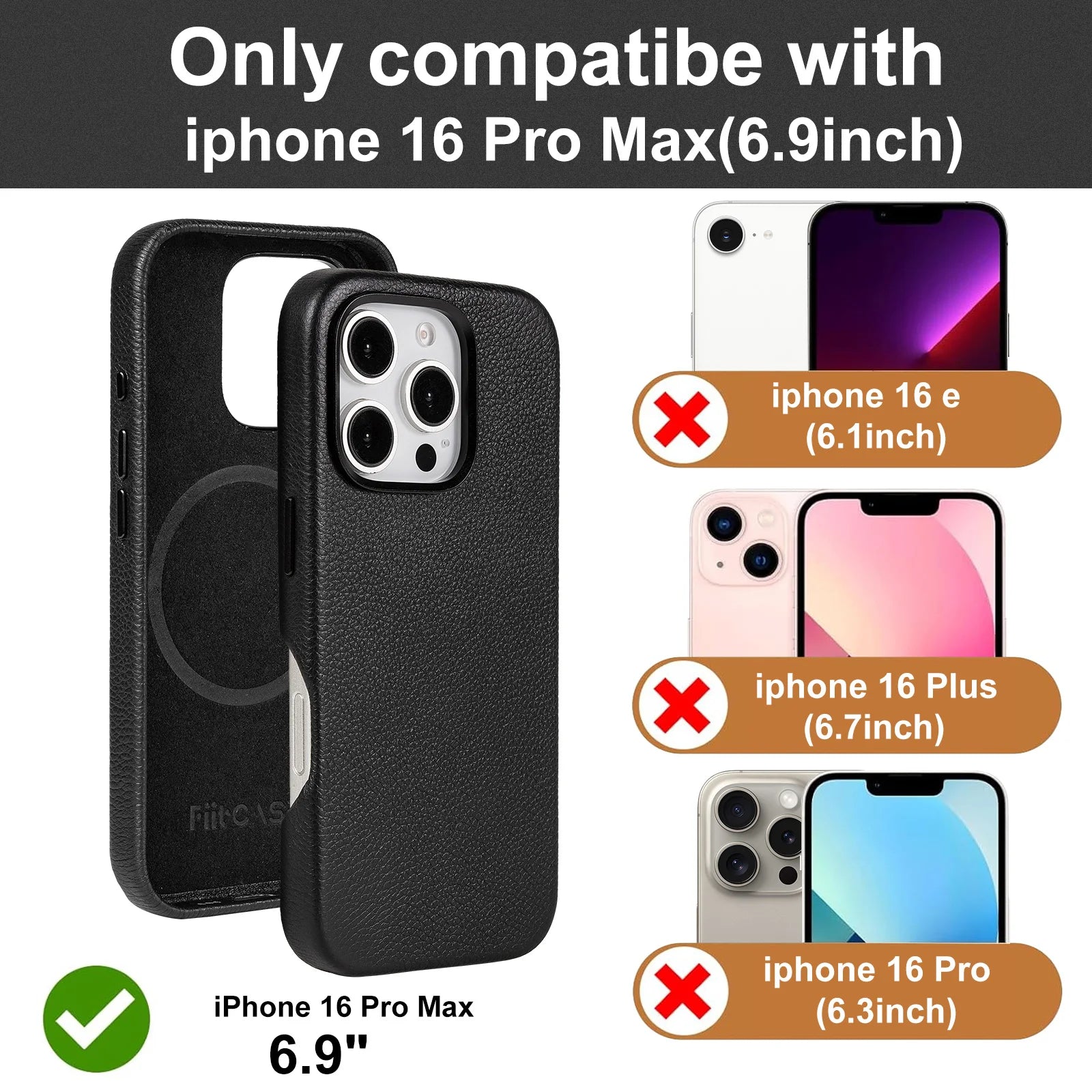 Litchi Grain Slim Phone Case for iPhone 16 Series image 4