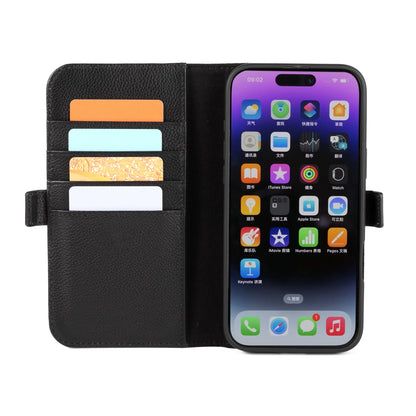 Cowhide Leather Folio Wallet Phone Case for iPhone 16 Series - image 3