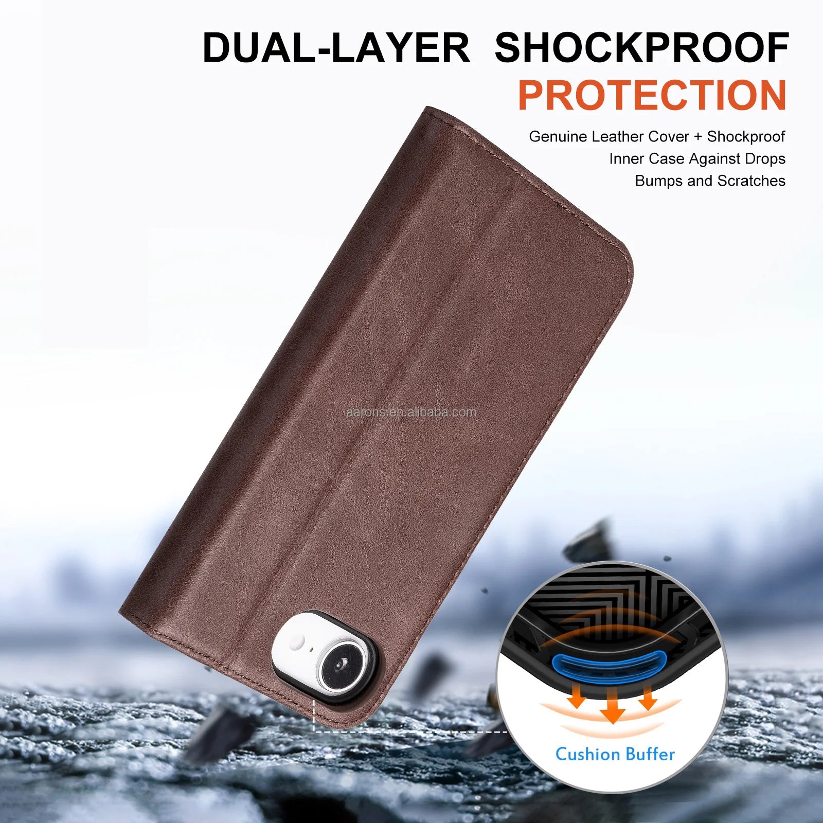 Genuine Leather Slim Phone Case for iPhone 16 Series image 3
