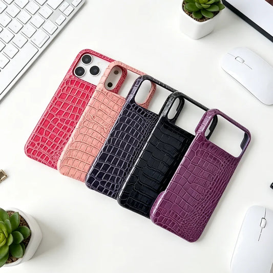 Crocodile Leather Slim Phone Case for iPhone 17 Series - image 2
