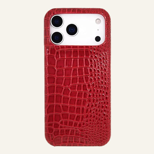 Crocodile Leather Slim Phone Case for iPhone 17 Series - image 1