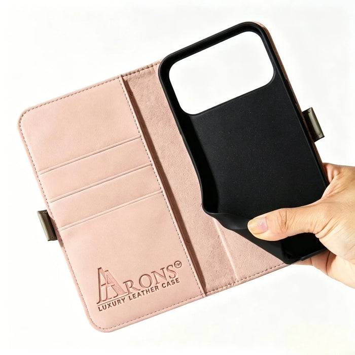 Genuine Leather Screen Protector Phone Case for iPhone 17 Series Style 01 - image 1