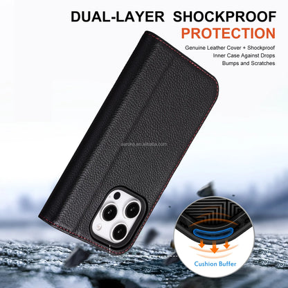 Genuine Leather Phone Case for iPhone 16 Series image 3