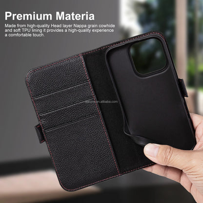 Genuine Leather Phone Case for iPhone 16 Series image 4