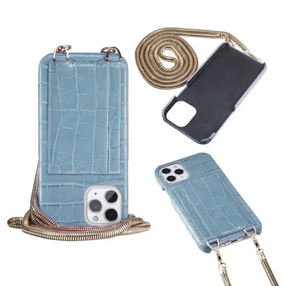Crocodile Crossbody Wallet Phone Case for iPhone 12 Series image 1