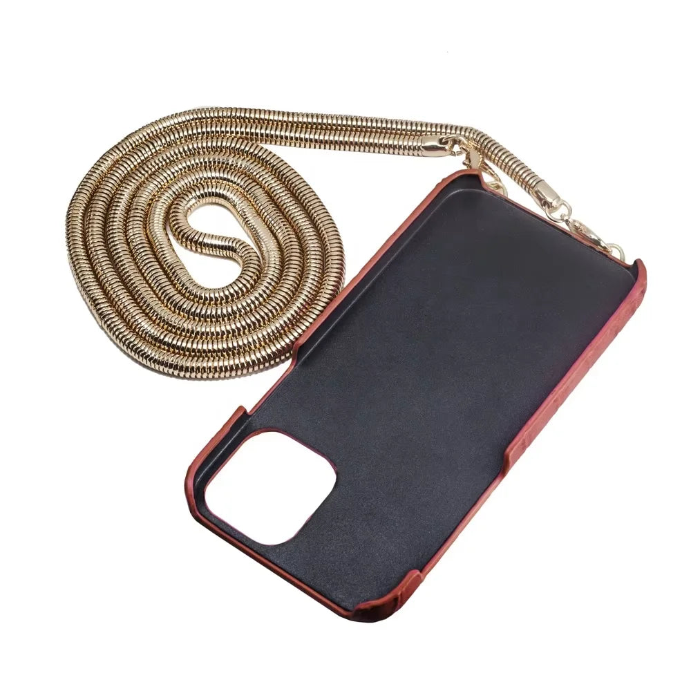 Crocodile Crossbody Wallet Phone Case for iPhone 12 Series image 3