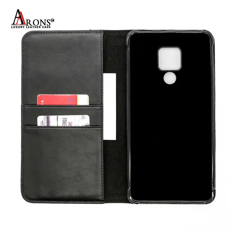 Genuine Leather Folio Wallet Phone Case for Huawei Phone Models - image 5