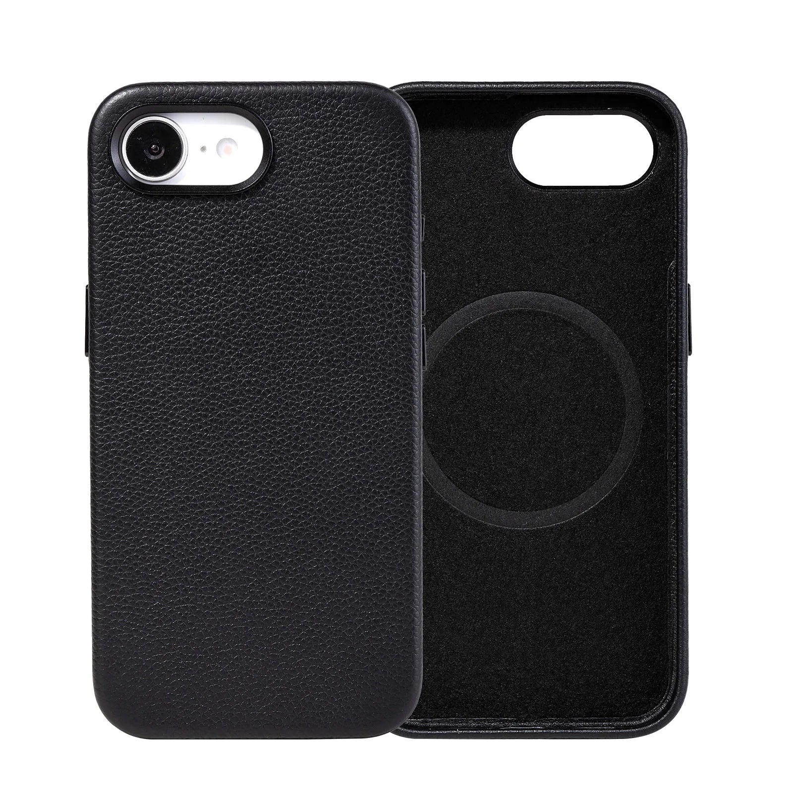 Genuine Leather Reinforced Corner Rugged Phone Case for iPhone 16 Series - image 1