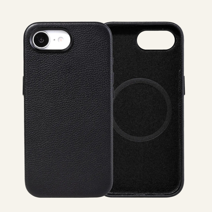 Genuine Leather Screen Protector Shockproof Phone Case for iPhone 16 Series Style 02 - image 1