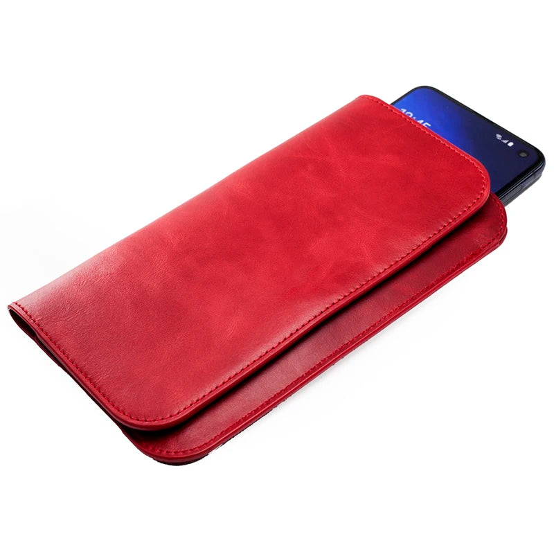 Natural Leather Slim Wallet Phone Case for Customizable Device Models image 3