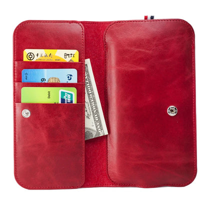 Natural Leather Slim Wallet Phone Case for Customizable Device Models image 2