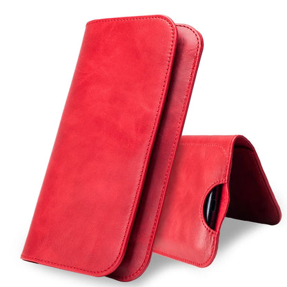 Natural Leather Slim Wallet Phone Case for Customizable Device Models image 6