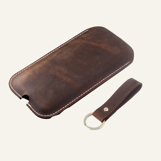 Crazy Horse Leather Wallet Phone Case for Vertu Custom Models - image 1