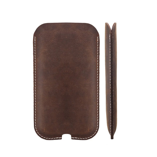 Crazy Horse Leather Wallet Phone Case for Vertu Custom Models - image 2
