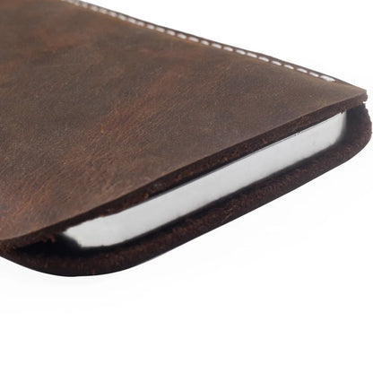 Crazy Horse Leather Wallet Phone Case for Vertu Custom Models - image 6
