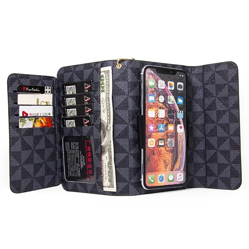 Genuine Leather Wallet Phone Case for Huawei Phone Models / Vertu Custom Models - image 4