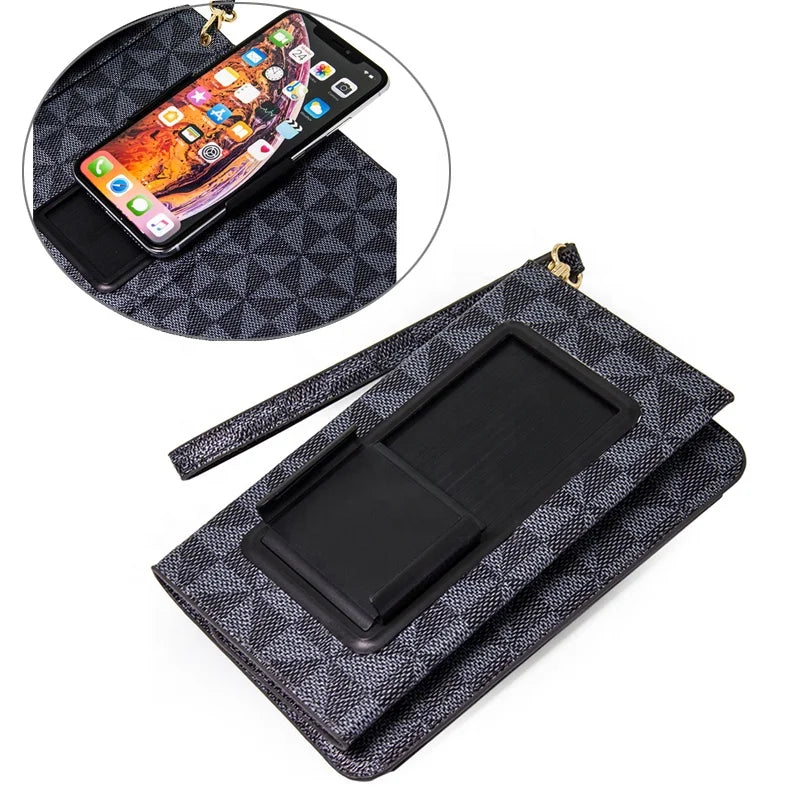 Genuine Leather Wallet Phone Case for Huawei Phone Models / Vertu Custom Models - image 6