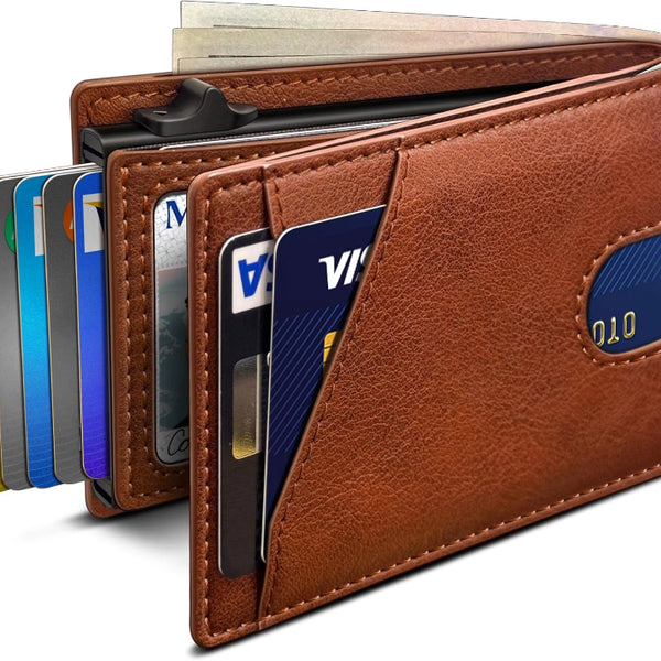 Aaronscase Genuine Leather Pop-Up Wallet (Wholesale/Manufacturer)
