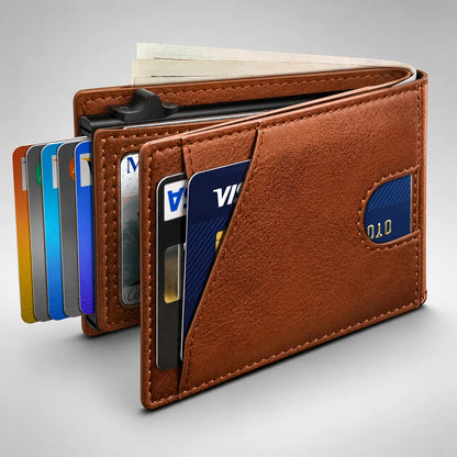 Genuine Leather Pop-Up Wallet (Wholesale/OEM Manufacturer)
