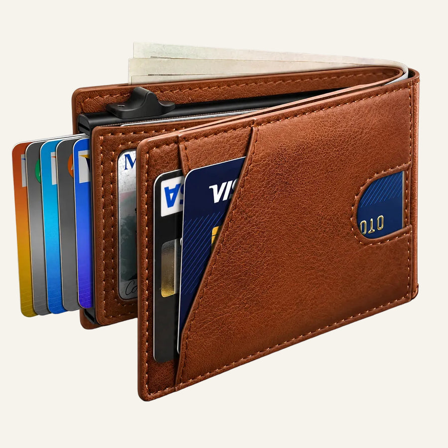 cuero genuino Pop-Up cartera (Fabricante mayorista/OEM)