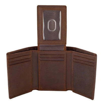 Aaronscase Genuine Leather Trifold RFID Blocking Wallet (Wholesale/Manufacturer)