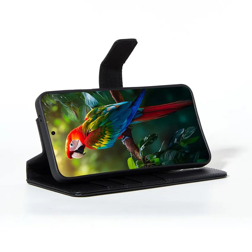 Genuine Leather Folio Wallet Phone Case for Samsung Galaxy S26 Series image 5