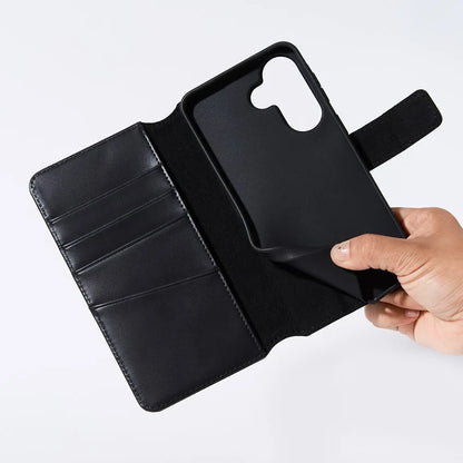 Genuine Leather Folio Wallet Phone Case for Samsung Galaxy S26 Series image 2