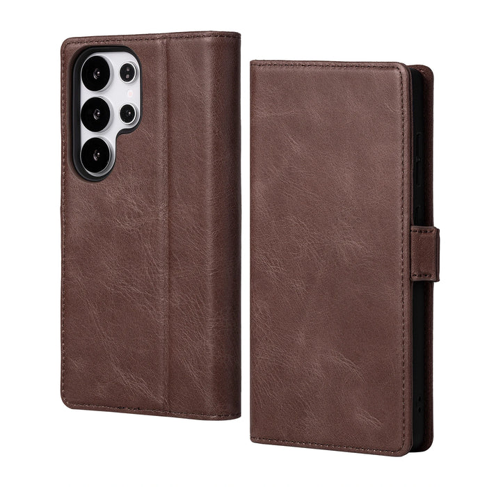 Genuine Leather Full Wrap Screen Protector Shockproof Phone Case for iPhone 16 Series Style 03 - image 1