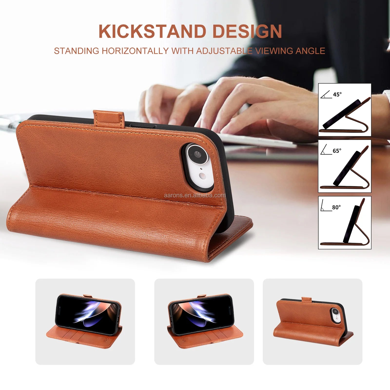 Genuine Leather Phone Case for iPhone 16 Series image 4