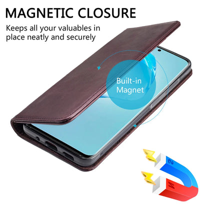 Cowhide Leather Folio Wallet Phone Case for Customizable Device Models image 2