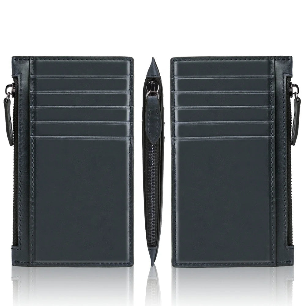 Genuine Leather Zipper Card Holder - image 1