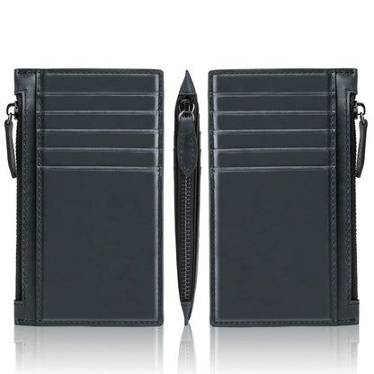 Genuine Leather Zipper Card Holder - image 1