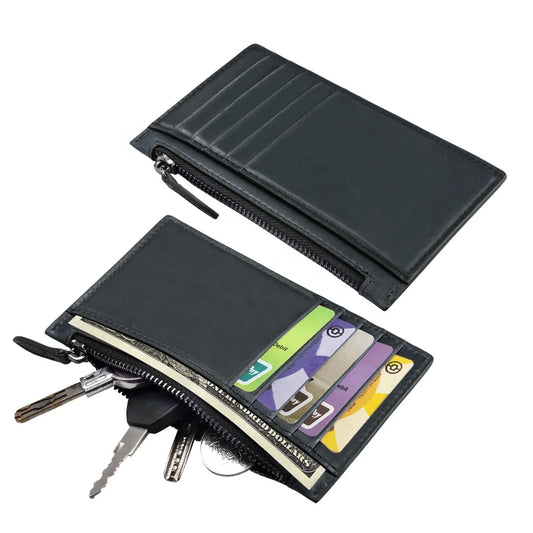 Genuine Leather Zipper Card Holder - image 2